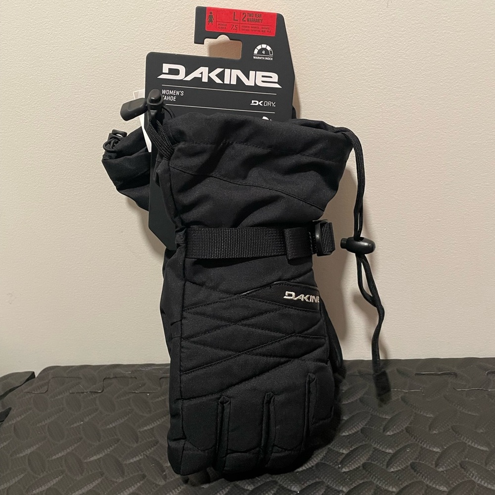 NWT Dakine Tahoe Ski / Snowboard Gloves, Women's Large, Black New 10003176
